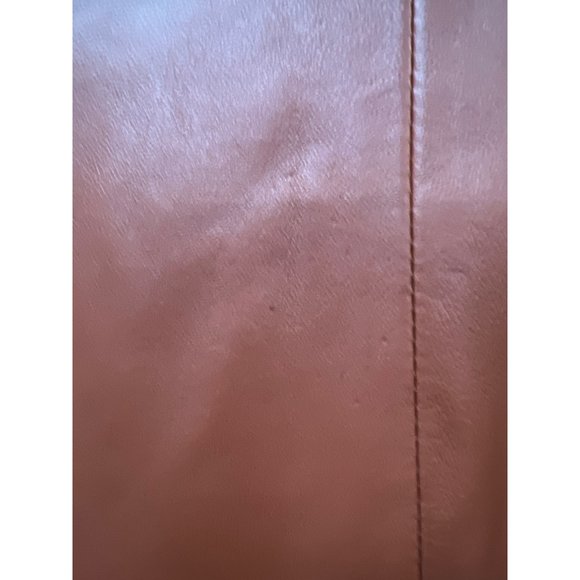 Simulassao Soft Leather Jacket Orange Fall - Picture 10 of 11